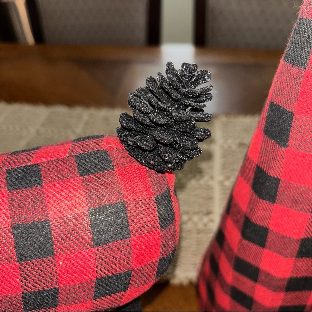 Buffalo Check Plaid Flannel Reindeer and Tree Set of 3 - Picture 4 of 7